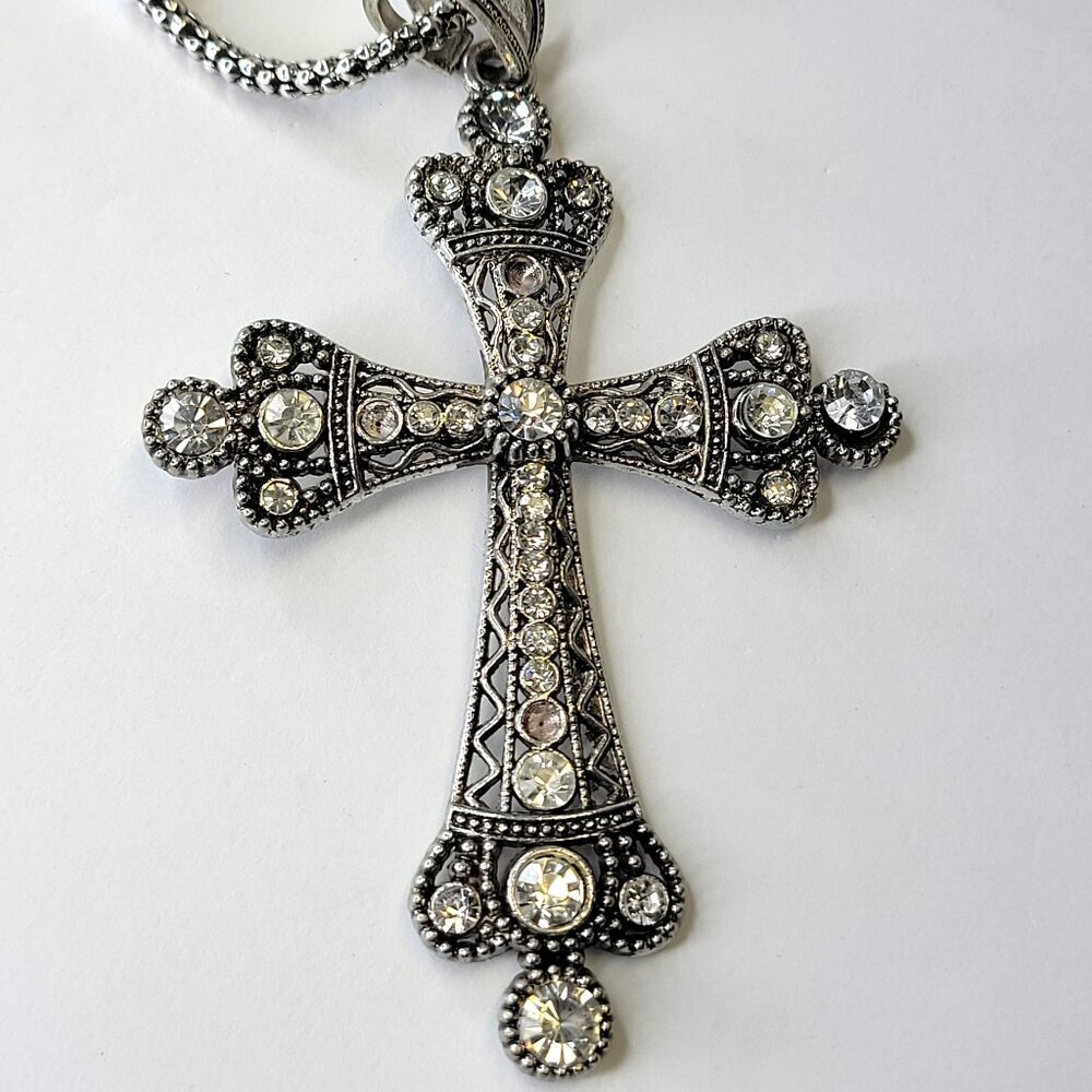 Mens Large Cross Pendant Necklace